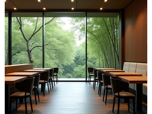 ミニマリストなデザインが特徴のモダンな商業空間の内装デザイン