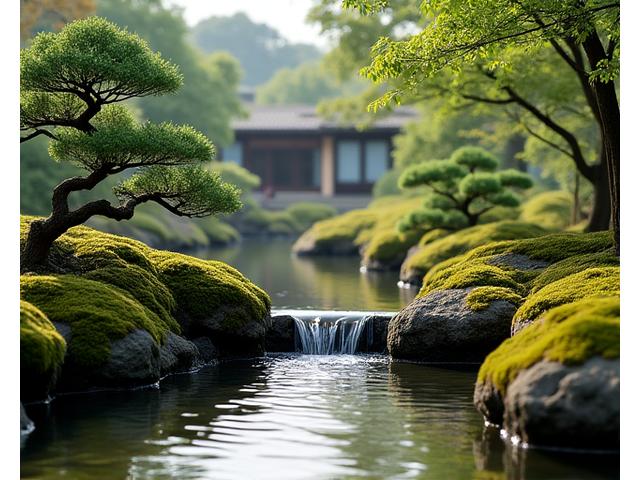 自然と建築が調和した美しい日本庭園のランドスケープデザイン